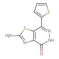 Chemical structure of 2-amino-7-(thiophen-2-yl)-4H,5H-[1,3]thiazolo[4,5-d]pyridazin-4-one - CSSB00010205744