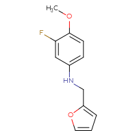 Chemical structure of 3-fluoro-N-[(furan-2-yl)methyl]-4-methoxyaniline - CSSB00000337960