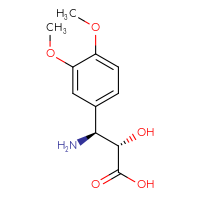 Chemical structure of (2S,3S)-3-amino-3-(3,4-dimethoxyphenyl)-2-hydroxypropanoic acid - CSSB00020631835