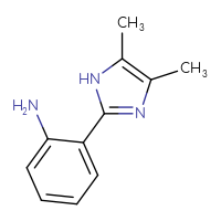 Chemical structure of 2-(4,5-dimethyl-1H-imidazol-2-yl)aniline - CSSB00102529595