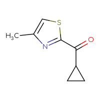 Chemical structure of 2-cyclopropanecarbonyl-4-methyl-1,3-thiazole - CSSB00000112592