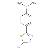 Chemical structure of 5-[4-(dimethylamino)phenyl]-1,3,4-thiadiazol-2-amine - CSSB00011263886