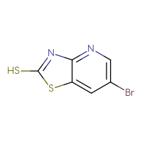 Chemical structure of 6-bromo-[1,3]thiazolo[4,5-b]pyridine-2-thiol - CSSB00010161230