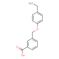 Chemical structure of 3-[(4-ethylphenoxy)methyl]benzoic acid - CSSB00000637284
