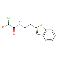 Chemical structure of N-[2-(1-benzothiophen-2-yl)ethyl]-2-chloro-2-fluoroacetamide - CSSB21332054181
