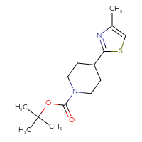 Chemical structure of tert-butyl 4-(4-methyl-1,3-thiazol-2-yl)piperidine-1-carboxylate - CSSB00104060837