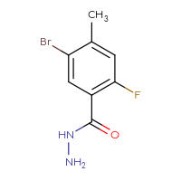 Chemical structure of 5-bromo-2-fluoro-4-methylbenzohydrazide - CSSB00010827316