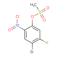 Chemical structure of 4-bromo-5-fluoro-2-nitrophenyl methanesulfonate - CSSB00153818550