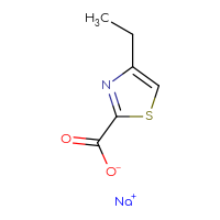Chemical structure of sodium 4-ethyl-1,3-thiazole-2-carboxylate - CSSB00025759600