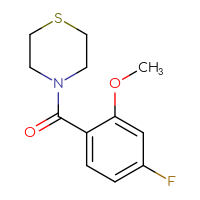 Chemical structure of 4-(4-fluoro-2-methoxybenzoyl)thiomorpholine - CSSB02499686938