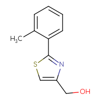 Chemical structure of [2-(2-methylphenyl)-1,3-thiazol-4-yl]methanol - CSSB00012306540