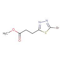 Chemical structure of methyl 3-(5-bromo-1,3,4-thiadiazol-2-yl)propanoate - CSSB00042572823