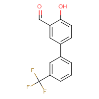 Chemical structure of 4-hydroxy-3'-(trifluoromethyl)-[1,1'-biphenyl]-3-carbaldehyde - CSSB00016253767