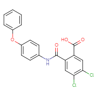 Chemical structure of 4,5-dichloro-2-[(4-phenoxyphenyl)carbamoyl]benzoic acid - CSSB00020654108