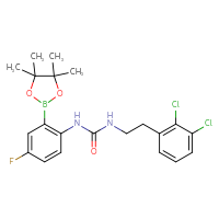 Chemical structure of 1-[2-(2,3-dichlorophenyl)ethyl]-3-[4-fluoro-2-(4,4,5,5-tetramethyl-1,3,2-dioxaborolan-2-yl)phenyl]urea - CSSB21332157117