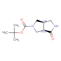 Chemical structure of rac-tert-butyl (3aR,6aR)-4-oxo-octahydropyrrolo[3,4-c]pyrrole-2-carboxylate - CSSB20620683015