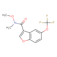 Chemical structure of N-methoxy-N-methyl-5-(trifluoromethoxy)-1-benzofuran-3-carboxamide - CSSB21151590782