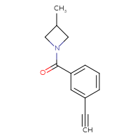 Chemical structure of 1-(3-ethynylbenzoyl)-3-methylazetidine - CSSB01057964560