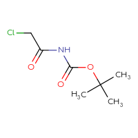 Chemical structure of tert-butyl N-(2-chloroacetyl)carbamate - CSSB00009896092