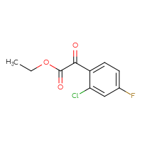 Chemical structure of ethyl 2-(2-chloro-4-fluorophenyl)-2-oxoacetate - CSSB00010208447