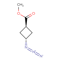 Chemical structure of methyl (1r,3r)-3-azidocyclobutane-1-carboxylate - CSSB02125745695