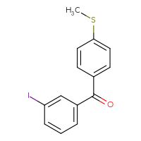 Chemical structure of (3-iodophenyl)[4-(methylsulfanyl)phenyl]methanone - CSSB00020568569