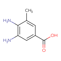 Chemical structure of 3,4-diamino-5-methylbenzoic acid - CSSB00000080800