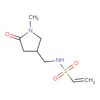 Chemical structure of N-[(1-methyl-5-oxopyrrolidin-3-yl)methyl]ethene-1-sulfonamide - CSSB00155119030