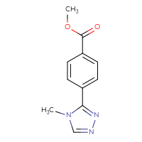 Chemical structure of methyl 4-(4-methyl-4H-1,2,4-triazol-3-yl)benzoate - CSSB00122355295