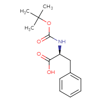 Chemical structure of (2S)-2-{[(tert-butoxy)carbonyl]amino}-3-phenylpropanoic acid - CSSB00011417443