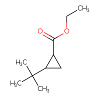 Chemical structure of ethyl 2-tert-butylcyclopropane-1-carboxylate - CSSB00022083146