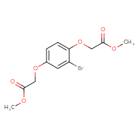 Chemical structure of methyl 2-[2-bromo-4-(2-methoxy-2-oxoethoxy)phenoxy]acetate - CSSB00025702338