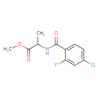 Chemical structure of methyl 2-[(4-chloro-2-fluorophenyl)formamido]propanoate - CSSB00000274183