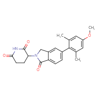 Chemical structure of 3-[5-(4-methoxy-2,6-dimethylphenyl)-1-oxo-2,3-dihydro-1H-isoindol-2-yl]piperidine-2,6-dione - CSSB06588431654