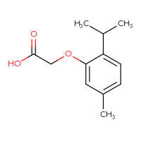Chemical structure of 2-[5-methyl-2-(propan-2-yl)phenoxy]acetic acid - CSSB00000182424