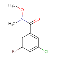 Chemical structure of 3-bromo-5-chloro-N-methoxy-N-methylbenzamide - CSSB00012987240