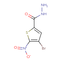 Chemical structure of 4-bromo-5-nitrothiophene-2-carbohydrazide - CSSB00010075783