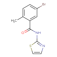 Chemical structure of 5-bromo-2-methyl-N-(1,3-thiazol-2-yl)benzamide - CSSB00012257265