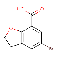 Chemical structure of 5-bromo-2,3-dihydro-1-benzofuran-7-carboxylic acid - CSSB00011219810