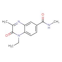 Chemical structure of 1-ethyl-N,3-dimethyl-2-oxo-1,2-dihydroquinoxaline-6-carboxamide - CSSB02268882410