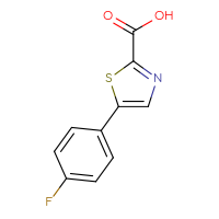 Chemical structure of 5-(4-fluorophenyl)-1,3-thiazole-2-carboxylic acid - CSSB00010244838