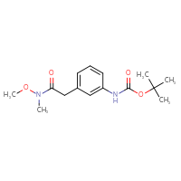 Chemical structure of tert-butyl N-(3-{[methoxy(methyl)carbamoyl]methyl}phenyl)carbamate - CSSB02055601118
