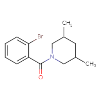 Chemical structure of 1-(2-bromobenzoyl)-3,5-dimethylpiperidine - CSSB00000250448
