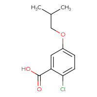 Chemical structure of 2-chloro-5-(2-methylpropoxy)benzoic acid - CSSB00014060741
