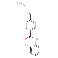 Chemical structure of 4-butyl-N-(2-fluorophenyl)benzamide - CSSB00103915278