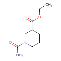 Chemical structure of ethyl 1-carbamoylpiperidine-3-carboxylate - CSSB00000238900