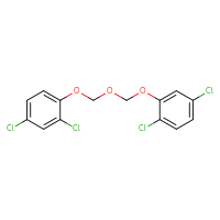 Chemical structure of 2,4-dichloro-1-{[(2,5-dichlorophenoxy)methoxy]methoxy}benzene - CSSB00121726502