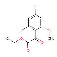 Chemical structure of ethyl 2-(4-bromo-2-methoxy-6-methylphenyl)-2-oxoacetate - CSSB06786453186