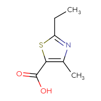 Chemical structure of 2-ethyl-4-methyl-1,3-thiazole-5-carboxylic acid - CSSB00000747984