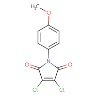 Chemical structure of 3,4-dichloro-1-(4-methoxyphenyl)-2,5-dihydro-1H-pyrrole-2,5-dione - CSSB00132650259